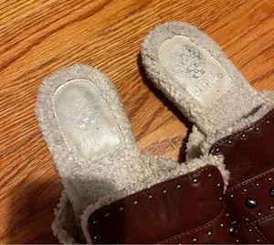 Vince Camuto Leather Studded Mules - Alvintal Size 10 thumbnail 5