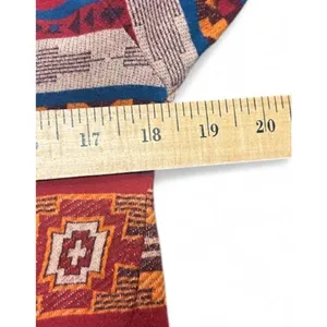 Womens Southwestern Aztec Print Long Sleeve Crew Neck Top Burgundy‎ Orange Small thumbnail 9