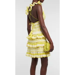 Zimmermann Halcyon Crochet Cotton Mini Dress Sz. 1 (US S) thumbnail 2