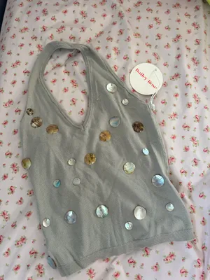 Online Boutique Halter Tank Gray thumbnail 3