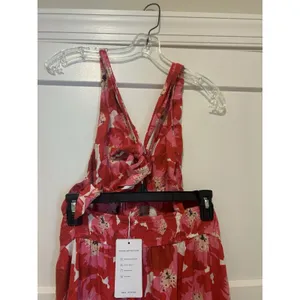 New Pink Floral Cross Neck Halter Open Back Printed Summer Maxi Dress Size XL thumbnail 7