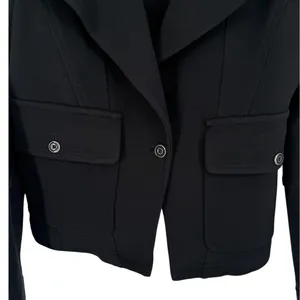 Anthropologie‎ Women's Surin Ponte Knit Moto Blazer Jacket Black Size Medium thumbnail 9