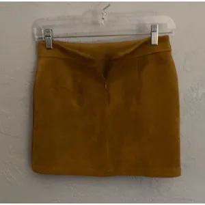Skirt Faux Velvet Brown Preppy Girly Goth Lined FOREVER 21 SZ S Casual Office thumbnail 4