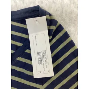Liz Lange Maternity Target Striped Short Sleeve Ruched T-Shirt Navy Green S NEW‎ thumbnail 4