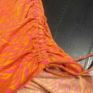 Motel‎ Rocks Pink Orange Psychedelic Swirl Ruched Side Mini Dress Small Zebra thumbnail 4