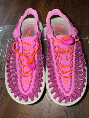 Keen Woven Sport Sandals in Pink and Orange thumbnail 1
