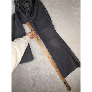 Levis‎ Premium 70s High Flare Jean Women 27x30 Black Washed Denim Big E ** thumbnail 11
