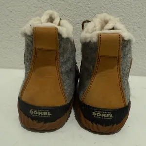 SOREL Out N About Plus Weatherproof Rain Boots in Quarry Grey Black Tan Size 7.5 thumbnail 9