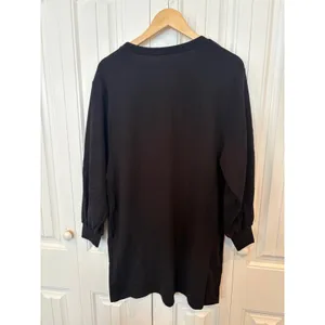 Time And Tru Black‎ Sweatshirt Dress Maternity Size Medium thumbnail 2