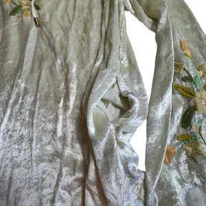 Free People‎ Ember Embroidered Floral Tunic Top Womens Small Cream Velvet NWOT thumbnail 11