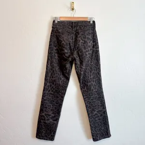 Abercrombie | Mid Rise 90s Straight Leopard Print Denim Jeans thumbnail 3