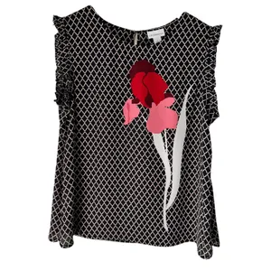 Liz Claiborne Black Diamond Print Floral‎ Sleeveless Top - Size L thumbnail 8