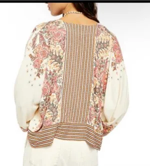 Free People Mix N Match Long Wide Sleeve Blouse thumbnail 3