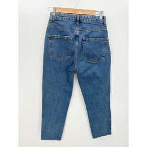 Free People We The‎ Free Denim Tapered Mom jeans Raw Hem Cotton Women Size 25 thumbnail 2