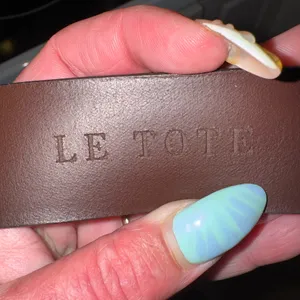 Beige genuine leather belt Tan thumbnail 6