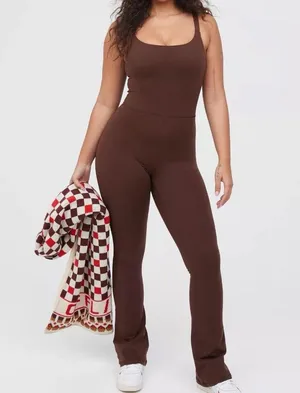 Aerie Offline The Hugger Jumpsuit XL Brown thumbnail 1