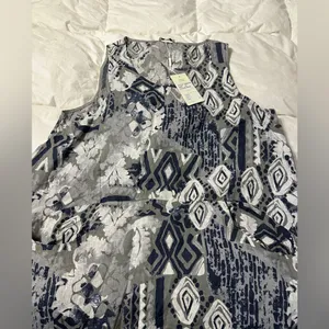Sorella Geometric Linen Maxi Cocoon Dress - NWT - Size XL thumbnail 6