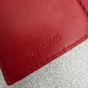 Madewell Wallet Womens OS Red Leather Wristlet Snap Closure Small Bifold Classic thumbnail 6