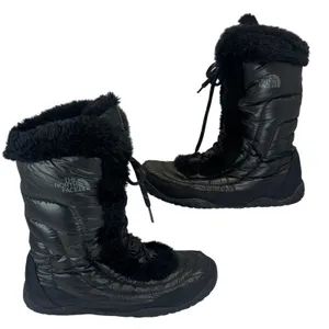 The North Face Nuptse Purna II Winter Boots Black Goose Down Faux Fur Womens 9.5 thumbnail 5