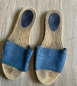 UGG Blue Textured Slide Sandals for Women thumbnail 1