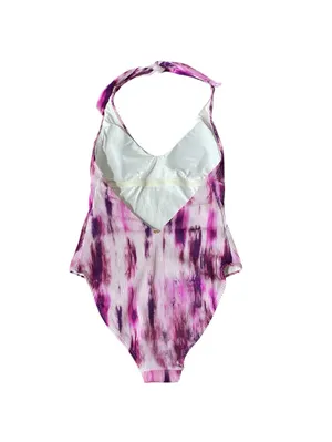 Pilyq Spell Avery One Piece Swimsuit Size Small Ribbed Tie Dye Bohemian Coastal thumbnail 2