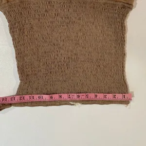 Promesa One Shoulder Puff Sleeve Bodysuit Women’s Size S Tan Neutral thumbnail 6