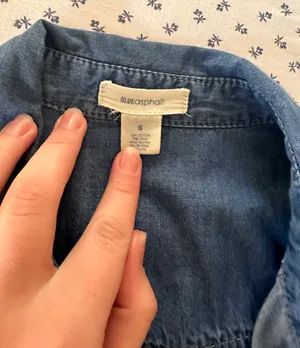 Blue asphalt Jean Button-up Shirt thumbnail 6