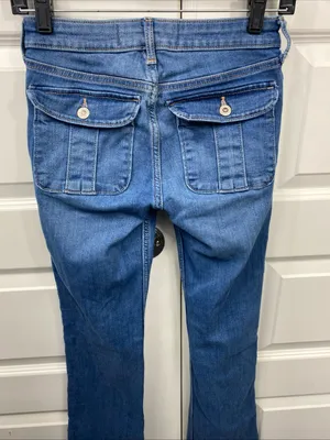 Hollister Low-Rise Bootcut Jeans Womens 0R 24x32 Medium Wash Soft Stretch Denim thumbnail 7