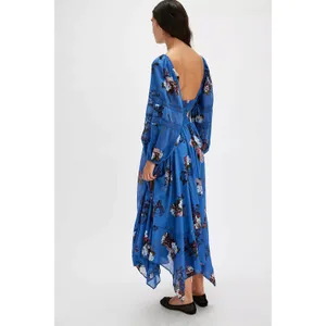 Free People Bohemian Witchy Fairy Morning Glory Maxi Dress Bluebell Size Small thumbnail 10