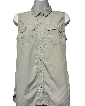 Eddie Bauer Women’s Travex Mountain Ripstop Sleeveless Shirt Seafoam Green S thumbnail 1