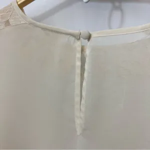 Anthropologie Pins and Needles Ivory White Semi-Sheer Lace Tunic Blouse Top XS thumbnail 8