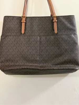 Michael Kors Brown Signature Tote with Tan Leather Straps thumbnail 4