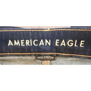 American Eagle Flare Jeans Womens 8 Long Blue Excellent Super Hi-Rise Stretch thumbnail 4