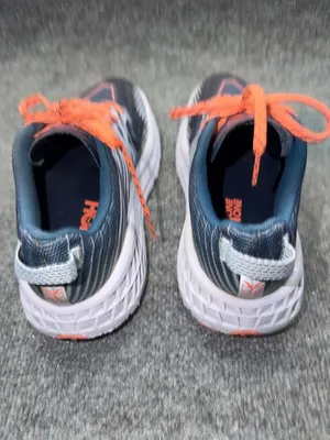 Hoka One One Navy and Orange Speedgoat Trail Sneakers thumbnail 5