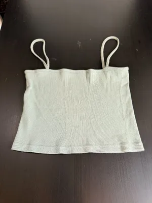Brandy Melville John Galt Sage Green Ribbed Camisole Tank Top One Size thumbnail 3