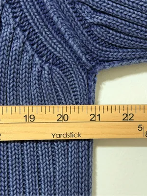 Free People Ryanne Long Haul Cardigan Size Large Chunky Knit Sweater Blue NWOT thumbnail 8