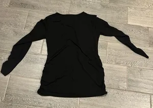 Black Long Sleeve Scoop neck maternity thumbnail 1