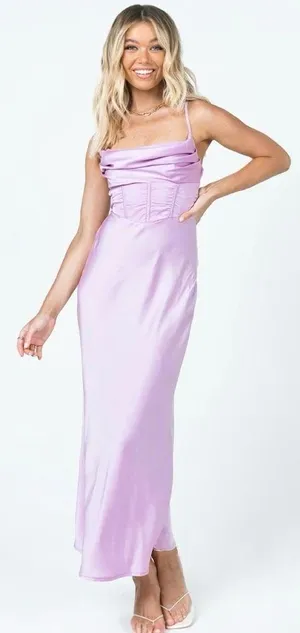 Princess Polly Lillie Midi Dress In Purple Size 10 thumbnail 1