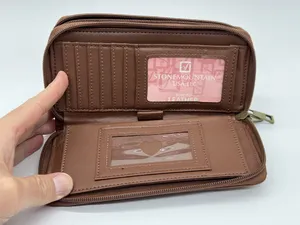 Stone Mountain Wallet Womens One Size Brown Leather Zip Around ID Card Slots thumbnail 4