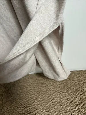 Mango Long Sleeve Mock Neck Knit Dress in Light Beige thumbnail 6