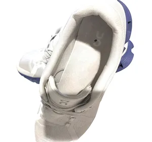 On Cloud 5 Men’s Running Sneakers Low Top Mesh Lace-Up Frost/Indigo 59-98535 thumbnail 7