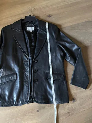 Vintage Worthington Black Leather Jacket Women’s Size Large thumbnail 10