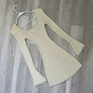 Princess Polly Dress brownhall long sleeve mini womens Cream (size 0) going out thumbnail 3