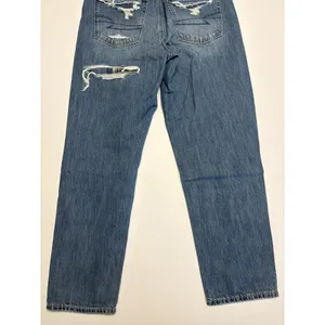 American Eagle Outfitters Distressed Jeans Plaid Flannel Patch Size 6 High Rise thumbnail 4