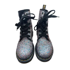 Dr. Martens 1460 Farrah Multi Glitter Combat Boots Pink Blue Silver 7L 38EU thumbnail 2