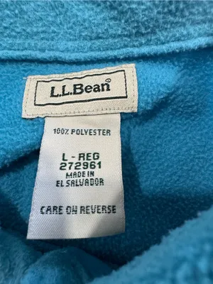 L.L. Bean Women L Large Fleece Button Front Shirt Jacket Blue Pocket Shacket thumbnail 7