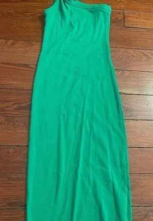 Zara Green One Shoulder Bodycon Dress thumbnail 1
