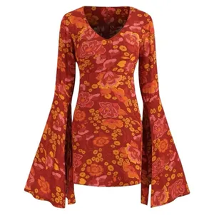 NWT Cider Retro Blossom Floral Mini Dress Small thumbnail 2