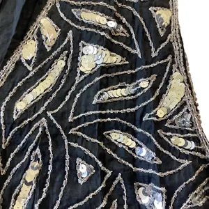 Vintage Silk Sequin Vest Black thumbnail 5