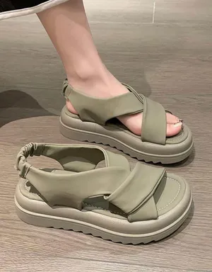 Women Minimalist Flatform Slingback Sandal thumbnail 1